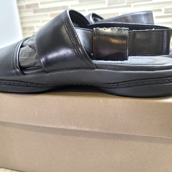 Cole Haan Crawford  Soft Black Leather Men\'s Dress Sandals (Great Value) main image 12